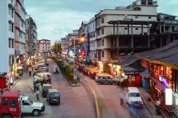 Gangtok town twilight North Sikkim